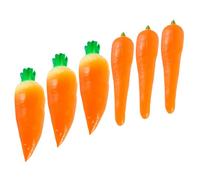 Yardwe 6pcs Realistic Artificial Carrots PVC Simulation Vegetable Models for Home Decor Photography DIY Crafts and Teaching Props Creative Decoration for Friends and Family