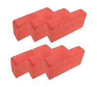 Yardwe 6pcs Red Foam Bricks Fake Brick Stage Gimmick Props for Movie Performance Magician Tricks Halloween Comedy Lightweight Simulation Blocks