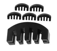 Yardwe 6Pcs Rubber Violin Practice Mute Set Lightweight Silent Mutes for Violin Players Five-Prong Design Easy to Carry for Night Practice