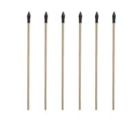 Yardwe 6pcs Throwing Arrows Set for Pot Game 43cm Rubber Tip Wooden Arrows Traditional Outdoor Hunting Game Toy for Boys and Girls and Adults