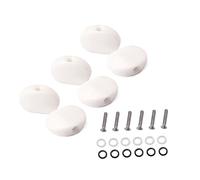 Yardwe 6pcs Vintage Electric Guitar Tuning Pegs Set 22.5mm White Oval Acrylic Machine Heads for Acoustic Electric Guitar String Replacement
