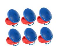 Yardwe 6pcs Wooden Castanet Percussion for Funny Musical Instruments for Early Teaching for Boys and Enhancing Rhythm Sensitivity and Confidence Music
