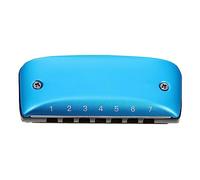Yardwe 7-hole Metal Harmonica Blues Harmonica Toy c Key Smooth Musical Instrument Compact Elegant