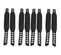Yardwe 8 Pcs Foot Pedal Straps Lightweight Plastic Binding Bands for Dynamic Training Gym Bikes and Mountain Bikes Black
