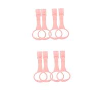 Yardwe 8 pcs Pull Rings for Walking Assistance Nursery Crib Hanging Handles Portable Learning Stand Support with Smooth Skin Friendly Surface Pink Color