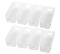 Yardwe 8 Pcs Storage Basket Storage Bin Rectangular Plastic Lightweight Sl esign Space Optimization for Bathroom Shelves