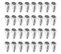 Yardwe 80 Pcs Practical Fishing Rod Guide Ring Repair Kit with Black Oxidation Treatment Iron Alloy Material and Storage Box Partition Design, Easy to Carry Fishing Accessory for Outdoor