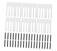 Yardwe 88pcs Piano Repairing Keytops Set Professional White Keytops 5.1mm Matte Black Keys Replacement for 88-key Acoustic and Digital Pianos for Pianists