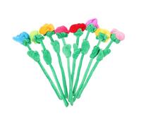 Yardwe 8Pcs Bendable Stem Plush Rose Flowers for Home Decor Soft Decorative Bouquet Vibrant Colors for Indoor Outdoor Use Unique Plush Flower Adornment for Chic Atmosphere