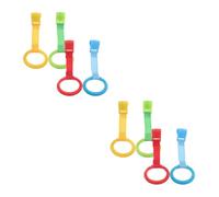Yardwe 8pcs Crib Hanging Rings Newborn Boy Girl Learning Standing Assist Tools Boy Girl Bed Pull Ring Nursery Crib Accessory