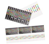 Yardwe 8pcs Guitar Fretboard Note Stickers in Assorted Colours Pvc Material Easy to Remove Designed for Beginners to Learn Guitar Notes Practice