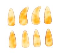 Yardwe 8pcs Guzheng Finger Picks, Tortoiseshell Molecule Instrument Nails Double Curve Design, Easy to Use, Sound, for Beginners and Performance