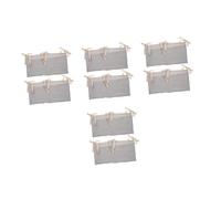 Yardwe 8pcs Hanging Crib Organizer Bedside Caddy Diaper Storage Bag Cotton for Nursery Changing Table