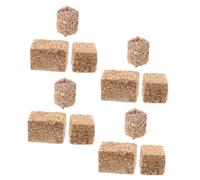 Yardwe 8pcs Mini Faux Hay Bales for Dollhouse Decorations Realistic Craft Mini Haystacks for Seasonal Decor and Fairy Gardens for Parties and Halloween