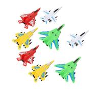 Yardwe 8Pcs Pull Back Airplane for Funny Friction Powered Aircraft Models Colorful Fighter Planes Safe Birthday Boys