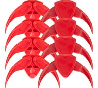 Yardwe 8pcs Red Plastic Seed Peeler Tool Anti-Pinch Design and Finger Skin Protection, Manual Melon Seed Shell Opener for Kitchen Use