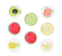 Yardwe 8Pcs Reusable PVC Gel Ice Eye Pads Fruit Pattern Portable Cooling Eye Packs for Puffiness Dark Circles Tired Relief Home Office Use