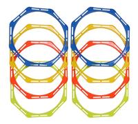 Yardwe 8pcs Soccer Party Decor Agility Training Hoops with Anti-slip Surface and Configurable Training Pathways for Football