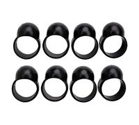 Yardwe 8pcs Tongue Drum Finger Picks Set Black Silicone Anti-slip Ethereal Drum Finger Covers Percussion Instrument Accessories for Handpan and Tongue Players