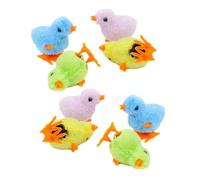 Yardwe 8pcs Wind Up Jumping Chickens for Cats Fun Easter Cartoon Chick Jumping Develops Hands Skills and Intelligence Random Color