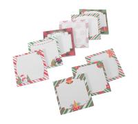 Yardwe 9pcs Christmas Sticky Memo Pads for Holiday Packages, Gift Labeling | Paper Self-stick Notes, Rounded Corners, Supports Ballpoints, Gel Pens, Markers, Gift Tag Ready