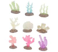 Yardwe 9pcs Coral Decoration Simulation Coral Plant Glows in The Dark Beautifies Aquarium Resin 2.17x1.77x1.57in Fish Tank for Friends Who Love to Create Something Unique