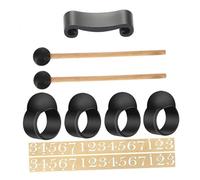 Yardwe 9pcs Pan Drum Mallets and Finger Picks Set with Finger Sleeves and Note Stickers, Steel Tongue Drum Accessories for Handpan Playing, Percussion Kit Suitable for Meditation