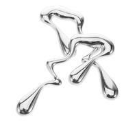 Yardwe Abstract Irregular Waterdrop Earrings for Women Teens Unique Chunky Metal Drop Design Creative Minimalist Statement Jewelry