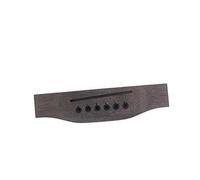 Yardwe Acoustic Guitar Bridge and Bone Slotted Saddle 6-string with Rosewood Material Precisely Shaped and Pre-drilled and DIY Replacement Go208 for Folk Guitar Performance