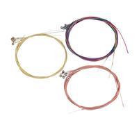 Yardwe Acoustic Guitar String Set Metal Replaceable Strings 3 Sets Reliable Musical Instrument Accessories Replacement Parts with Assorted Colour for Classical and Folk Guitar