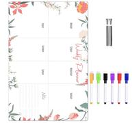 Yardwe Acrylic Dry Erase Board for Desk with Pen Reusable Weekly Planning Memo Board for Office and Home Organisation