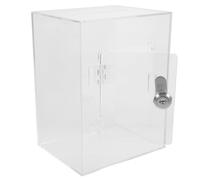 Yardwe Acrylic Lockable Suggestion Box with Convenient Slot for Notes and Cash, Donation and Ballot Box Suitable for Collecting Donations and Holding Raffles