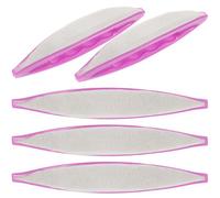 Yardwe Acrylic Nail Polishing Strip Nail Buffers for Shaping and Polishing Nails 5Pcs Purple with Synthetic Sheepskin Portable Manicure Tools for Salons