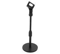 Yardwe Adjustable Desktop Microphone Stand Metal Weighted Round Base Stable Mic Table Mount for Live Streaming Podcast Broadcasting Home Studio Use