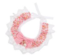 Yardwe Adorable Lace Cat Collar Adjustable Bow Decorative Floral Design for Pets for Parties and Everyday Wear Comfortable Fit for Cats