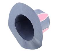 Yardwe Adult Easter Bunny Felt Top Hat with Cute Bunny Ears Soft Sturdy Cosplay Hat for Parties Carnivals and Family Gatherings Novelty Dress-up Accessory