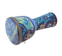 Yardwe African Style Djembe Drum Portable Hand Percussion Instrument for Adults and Beginners PVC Construction and Wear-resistant Multi-functional Enlightenment Drum with Unique Visual