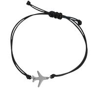 Yardwe Airplane Bracelet for Men Rope Adjustable String Rope Alloy Charm Lightweight Braided Design Bracelet Gift for Boyfriend Summer Holiday Wear