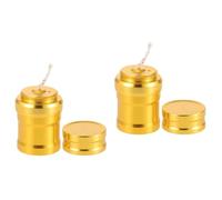 Yardwe Alcohol Experiment 2pcs Mini Alcohol Lamp Mini Heater s Burner Picnic Burner Lamp Indoor Heater Small s Small Portable Table Top Outdoor Aluminum Stove