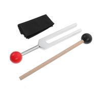 Yardwe Aluminum Alloy Tuning Fork Set for Healing Hammer 528Hz Sound Therapy Instruments Includes Cleaning Cloth and Velvet Bag 4-Piece Set for Meditation and Chakra Balancing