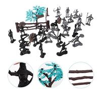 Yardwe Ancient Military Soldier Model with Accessories High Grade Material Miniature Figures for Home Decor Birthday Gifts Party Decorations Realistic Vintage Knights and Soldiers