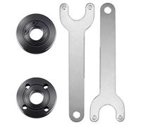 Yardwe Angle Press Wrench Set 4 Pieces Including 2 Spanners Upper Lower Gaskets Compatible with Dewalt and Other Grinders for Metal Cutting and Polishing