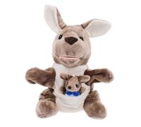 Yardwe Animal Hand Puppet for Storytelling Interactive Soft Kangaroo with Movable Mouth for Role Play and Bedtime Stories for Home and School Use
