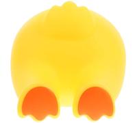 Yardwe Animal Tail Hook Toothbrush Holder, No Drill Bathroom Wall Hanger | Yellow ABS Vinyl Design, 4.8x4.8x4cm, Organises Loofah Sponges or Hats, Suitable for Renters