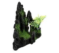 Yardwe Aquarium Mountain Decoration Ornament Fake Mountain for Fish Tank Landscape Compact Hiding Place for Fish Safe for