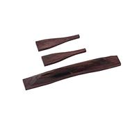 Yardwe Archtop Guitar Bridge for Bass Guitar Roller Saddles Brown Replacement Part for Enhanced Harmonics and Traditional Tone