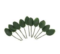 Yardwe Artificial Green Leaves with Detail-oriented Craftsmanship 100pcs for Decoration, Realistic Faux Greenery Cloth and Iron Wire Material, for Embellishing Flower Arrangements