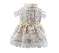 Yardwe Assorted Color Dog Summer Clothes Lightweight Comfortable Polyester Dog Dresses with Delicate Floral Design Adorable Style for Cosplay Party and Travel