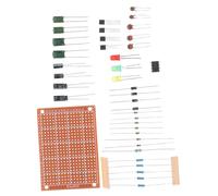 Yardwe Basic Electronics Kit for Beginners with Plugin Training Breadboard and Components for Soldering Practice Interactive Circuit Building and Electrical Skill Development