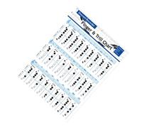 Yardwe Bass Clarinet and Flute Chord Practice Chart for Beginners, 8-hole Recorder Finger Guide, Coated Paper Music Supplies for Clarinet and Flute Training
